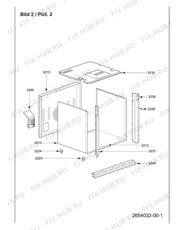 Взрыв-схема плиты (духовки) Beko BEKO OIG 12100 X (7751386254) - STRUCTURE GR.